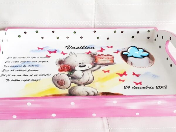 Tavita/set de mot fetita ursulet cu tort