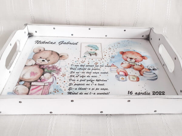 Tavita/set de mot baietel cu ursuleti