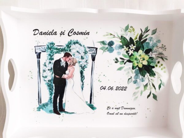 Tava/set de gatit mireasa, arcada verde