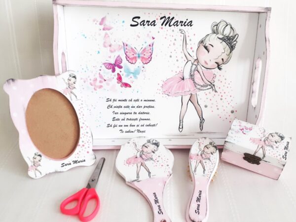 Tavita/set mot balerina in roz pal