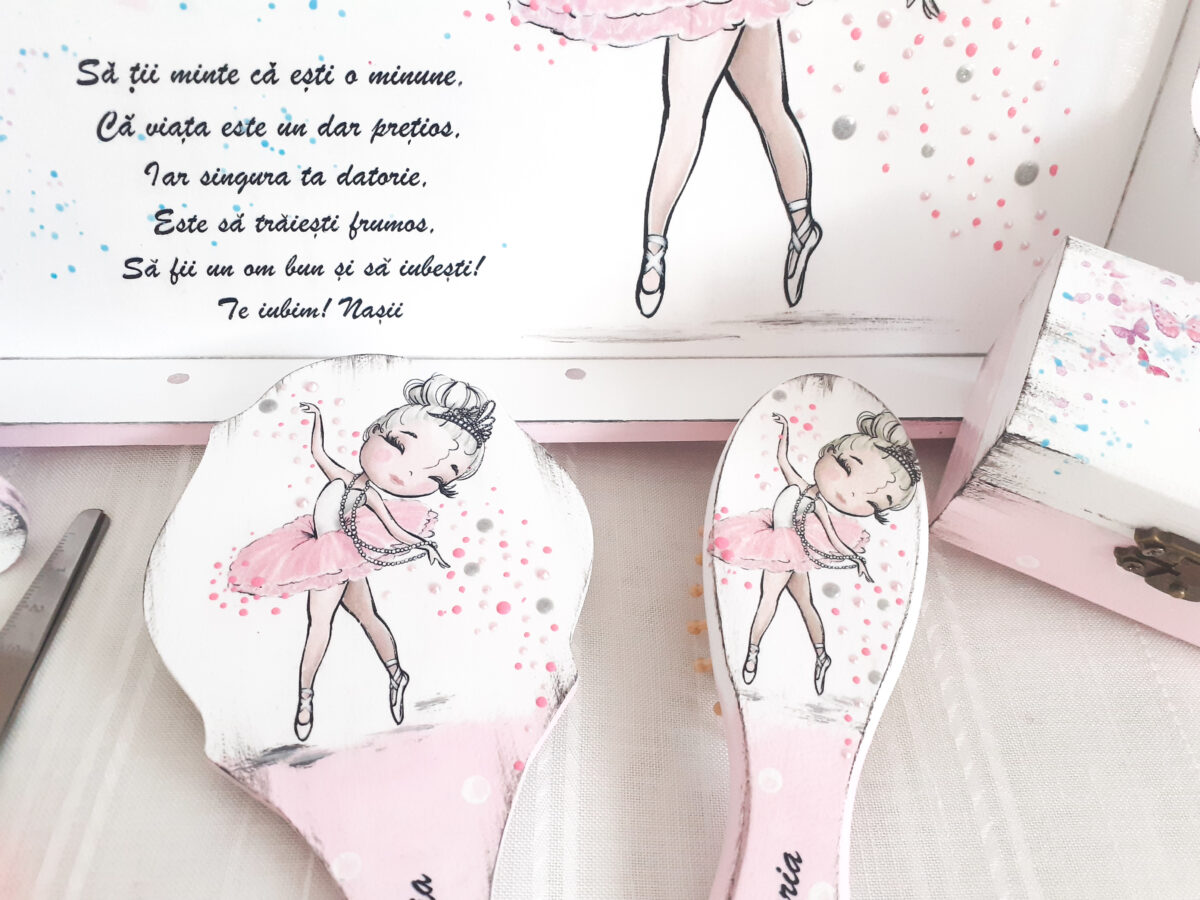 Tavita/set mot balerina in roz pal - imagine 2