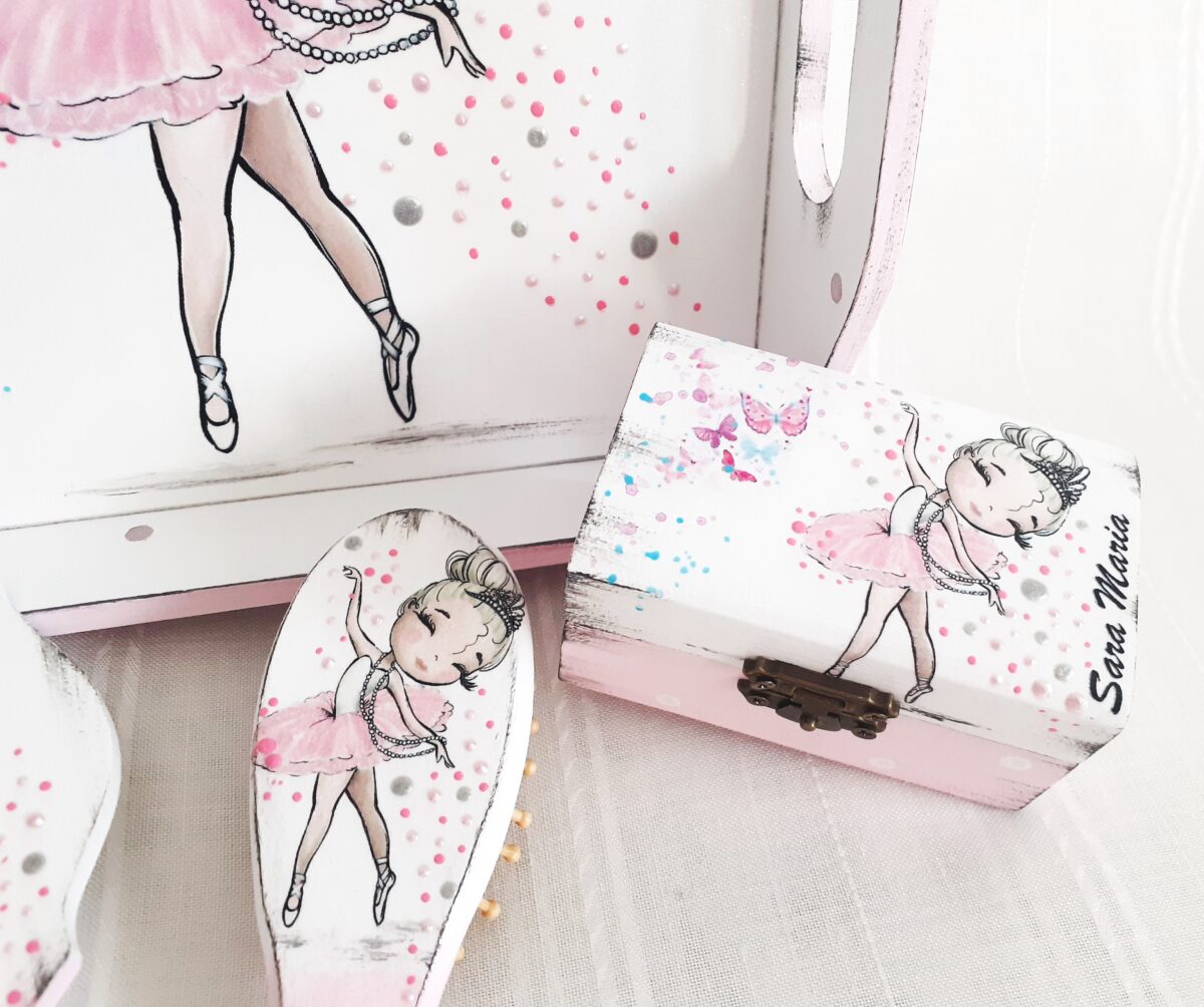 Tavita/set mot balerina in roz pal - imagine 5
