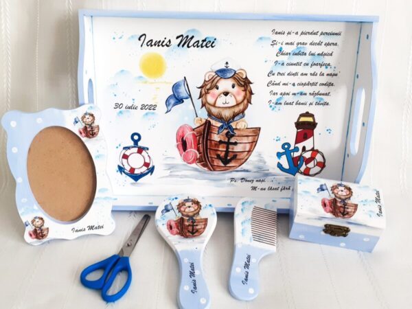 Tavita/set de mot baietel tematica marina