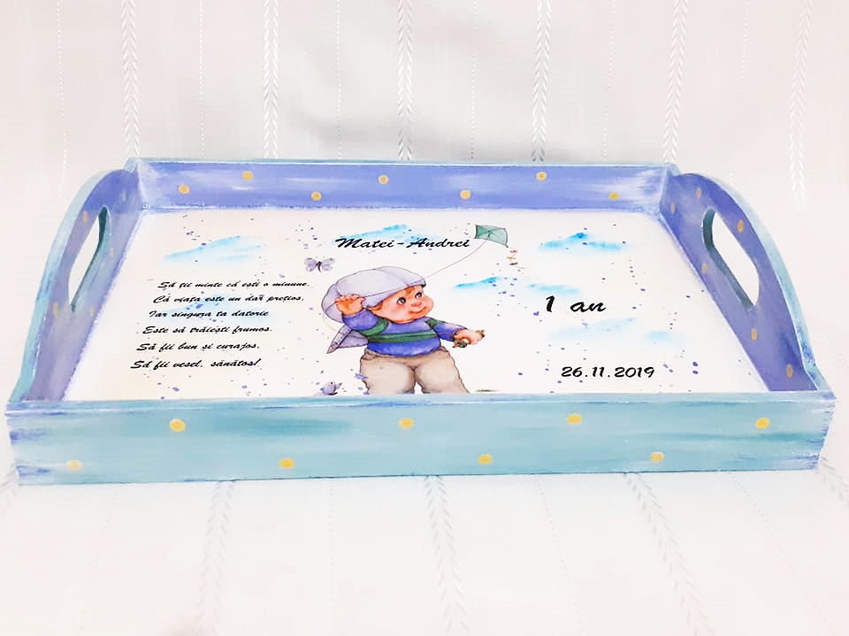 Tavita/set de mot baietel cu zmeu - imagine 2