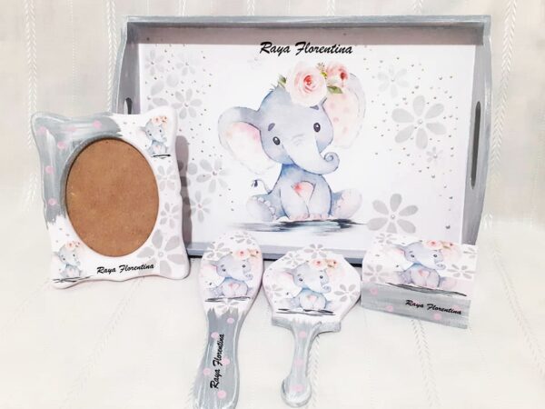 Tavita/set de mot elefantica gri