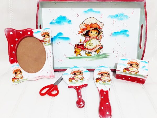 Tavita/set de mot fetita cu tortulet