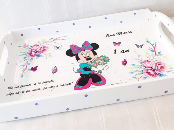 Tavita/set de mot Minnie cu flori