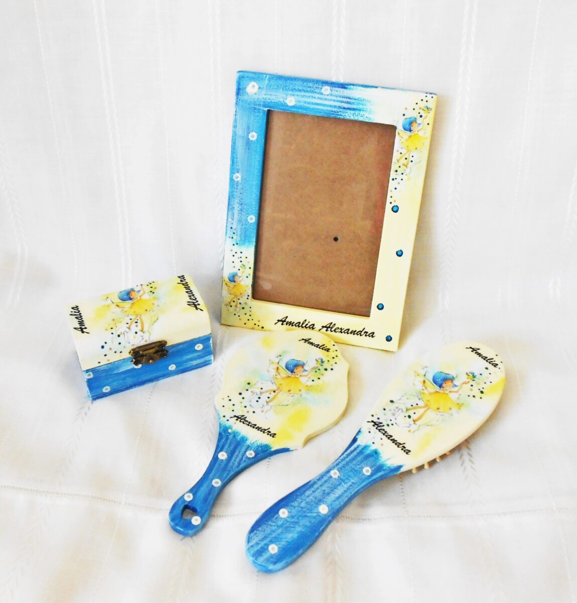 Tavita/set de mot zânuta cu par albastru - imagine 4