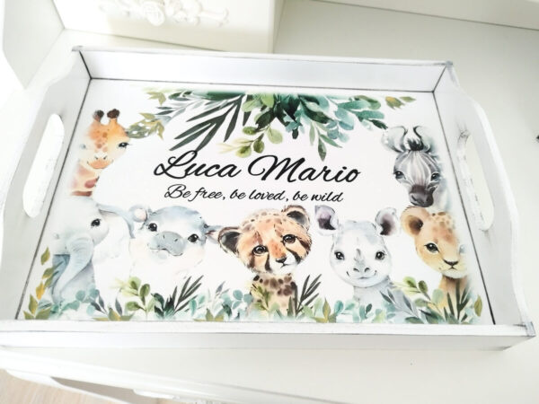 Tavita/set de mot baietel, animalute din jungla