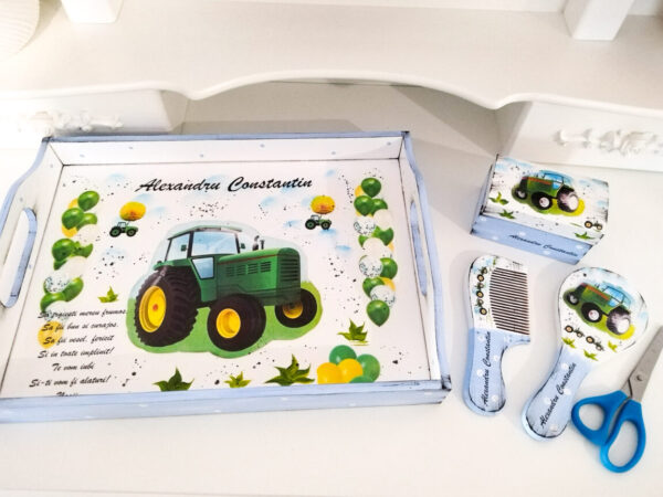 Tavita/set de mot baietel, tematica tractor