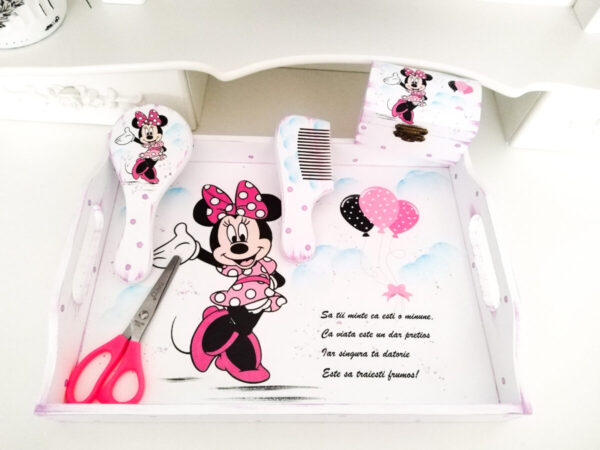 Tavita/set de mot fetita, Minnie si baloane