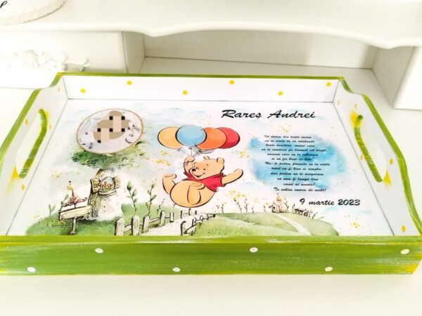 Tavita/set de de mot baietel, Pooh in zbor cu baloane