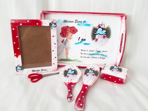 Tavita/set de mot cu fetita libelulă