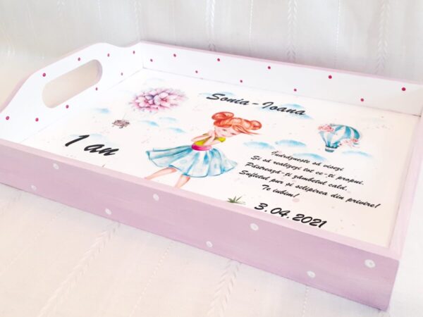 Tavita/set de mot fetita cu mica dansatoare