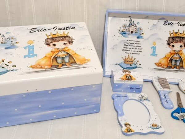 Cutie de trusou pentru botez sau mot cu micul print