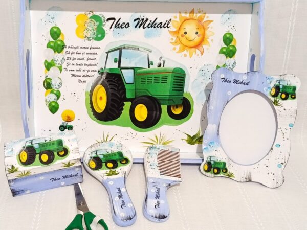 Tavita/set de mot baietel, tematica tractor