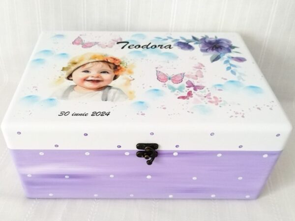 Cutie de trusou pentru botez sau mot cu fetita