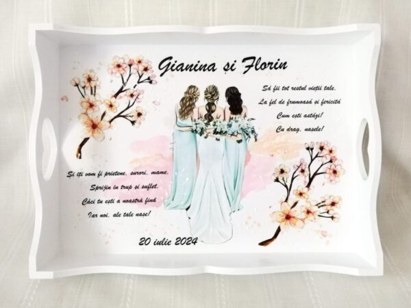 Tavita/set pentru mireasa cu flori de primăvară