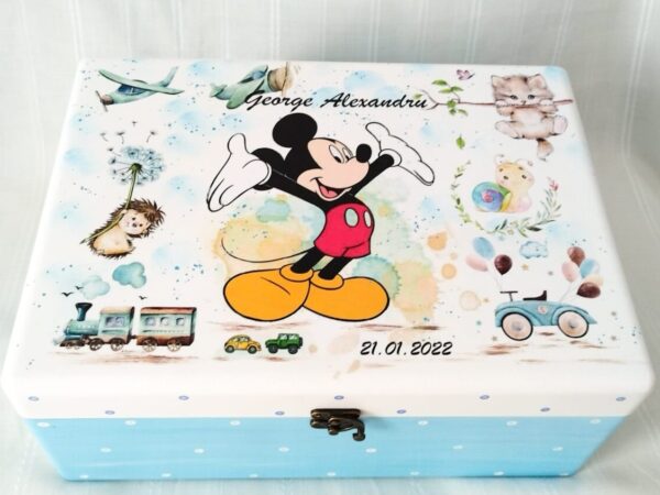 Cutie de trusou pentru botez sau mot cu Mickey