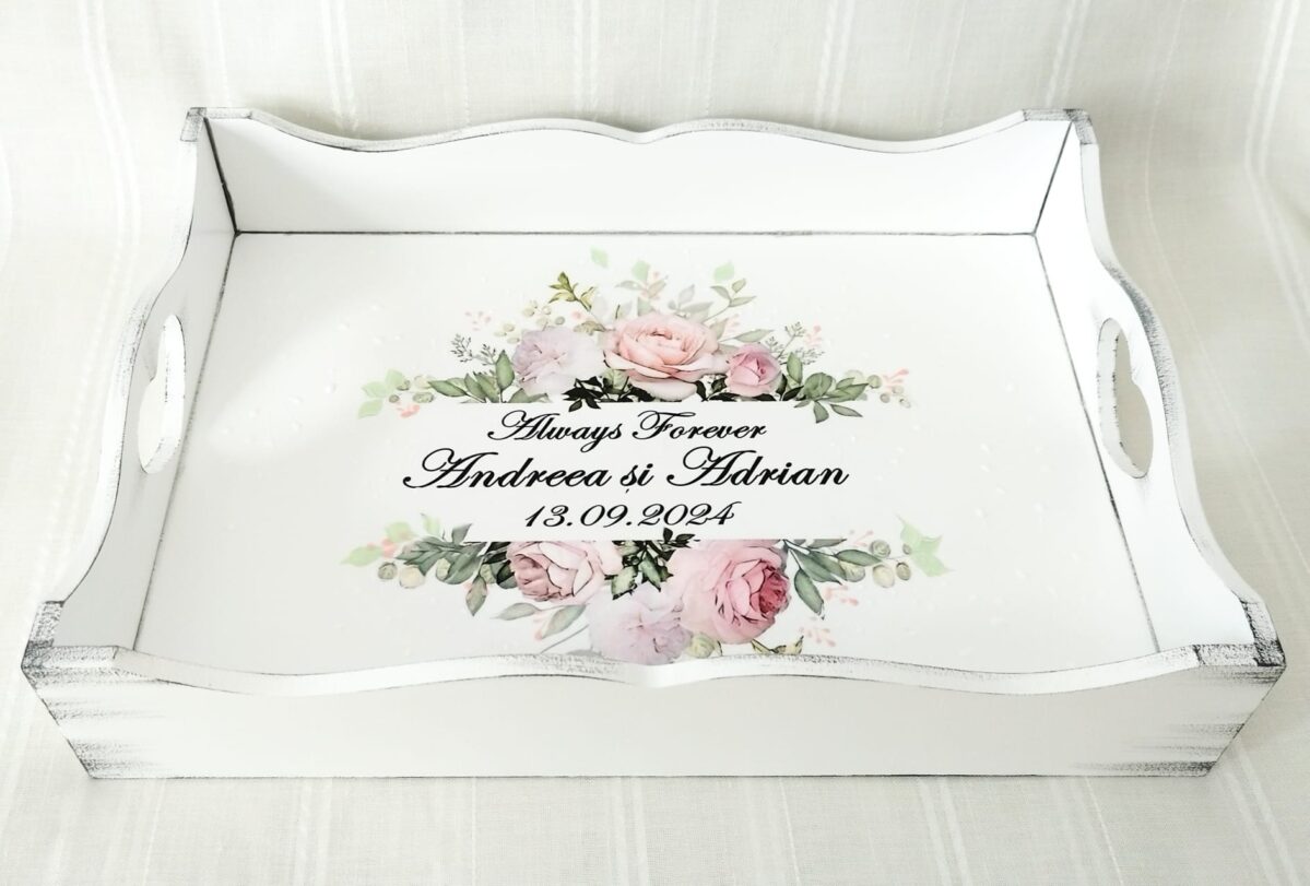 Tavita/set mire si mireasa personalizat 2 in 1 sabby - imagine 3