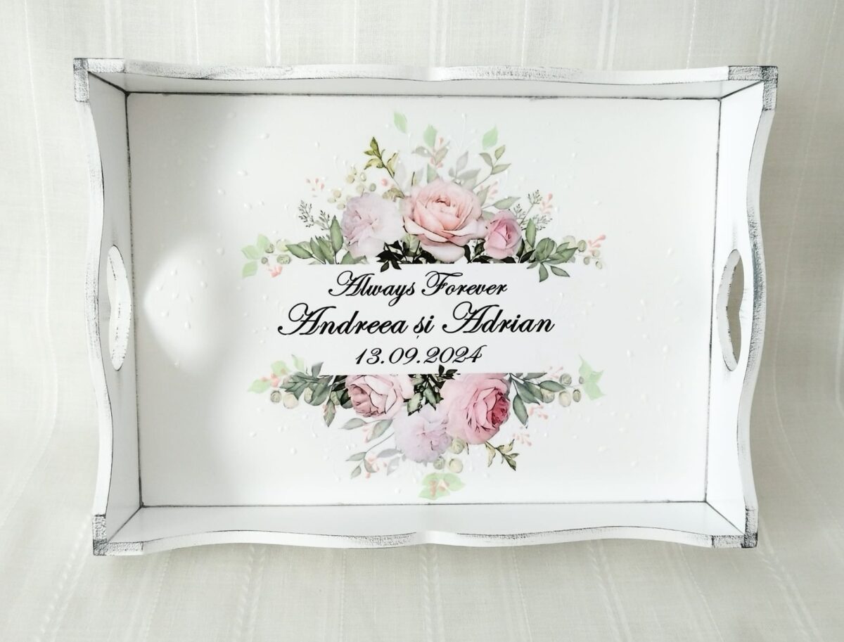 Tavita/set mire si mireasa personalizat 2 in 1 sabby - imagine 2