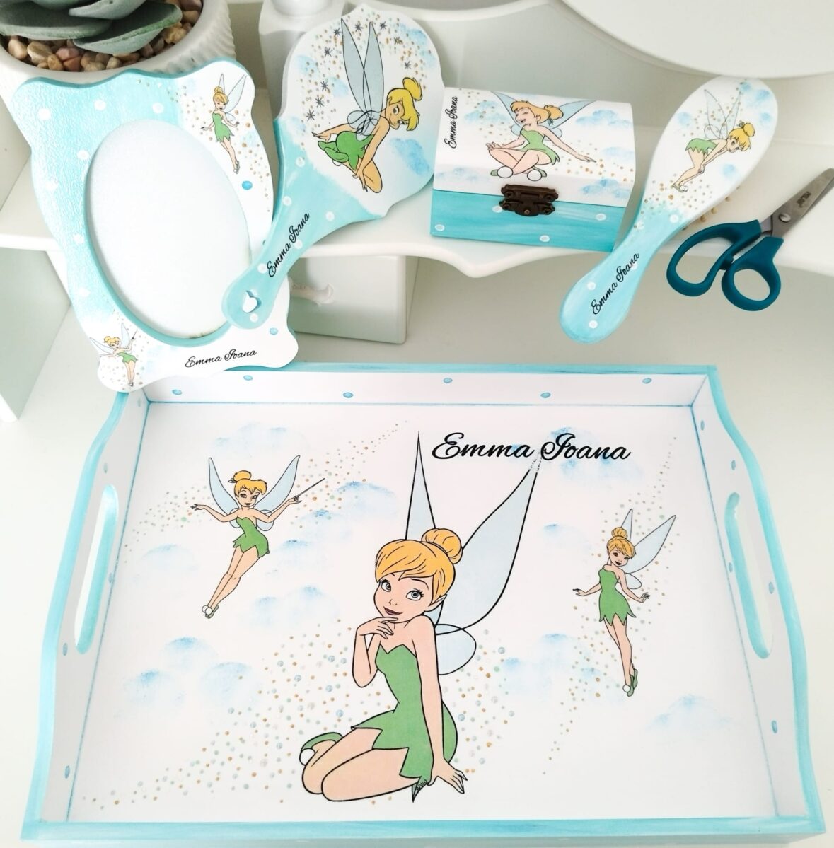 Tavita/set de mot fetita cu Tinker Bell