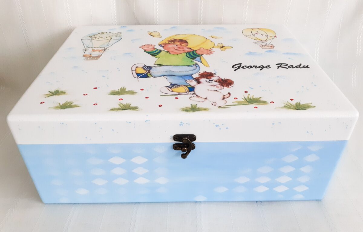 Cutie de trusou pentru botez sau mot cu băiețelul fericit - imagine 2