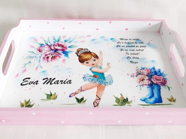 Tavita/set de mot fetita cu cizmulițe și flori