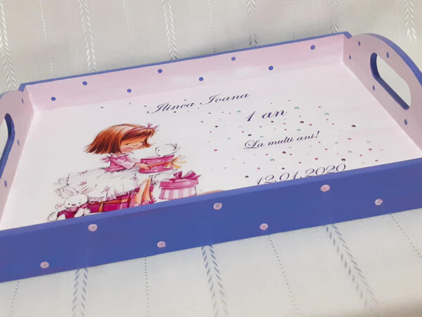 Tavita/set de mot fetita cu cadou