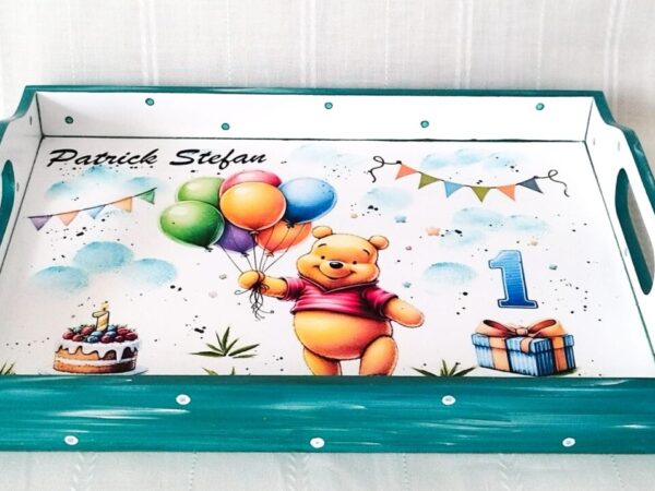 Tavita/set de mot baietel cu ursulețul Pooh și baloane