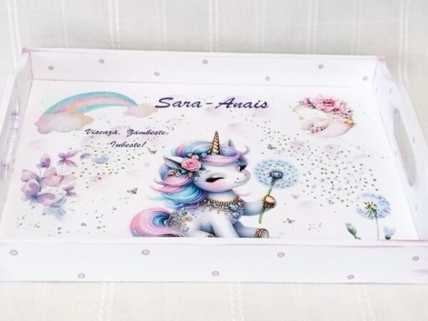 Tavita/set de mot fetita cu unicorn