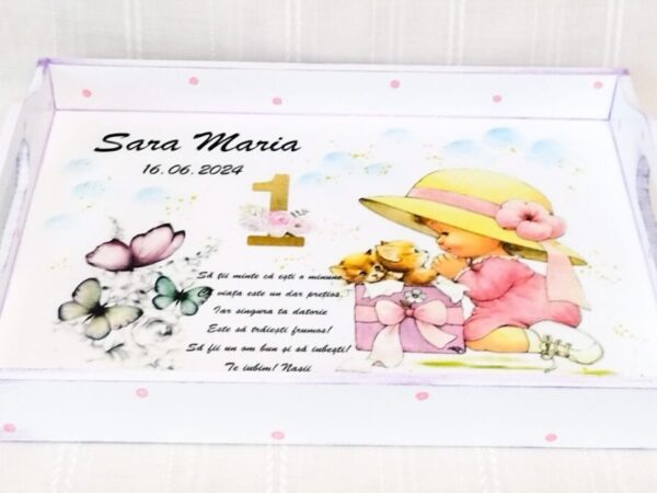 Tavita/set de mot fetita cu pisicuțe