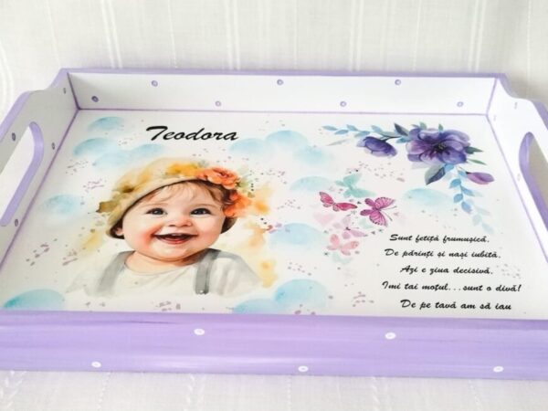 Tavita/set de mot fetita cu pălărie