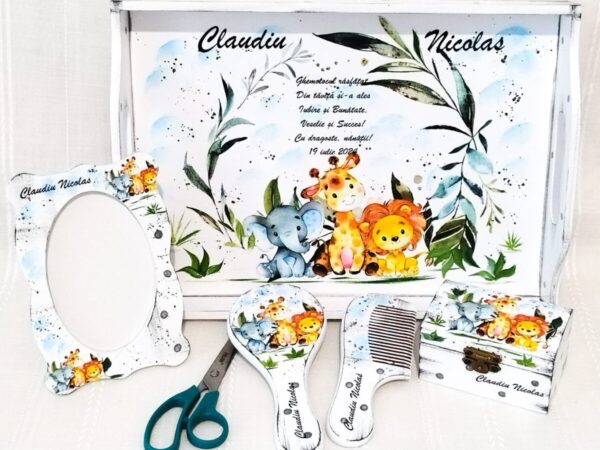 Tavita/set de mot baietel cu safari