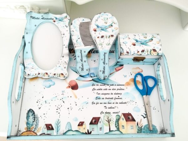 Tavita/set de mot baietel cu avion