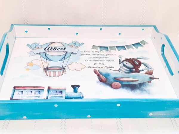 Tavita/set de mot baietel cu iepurașul pilot