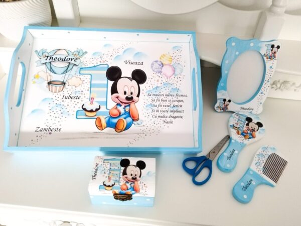 Tavita/set de mot baietel cu Mickey