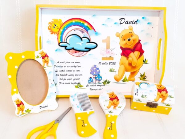 Tavita/set de mot baietel cu ursulețul Pooh