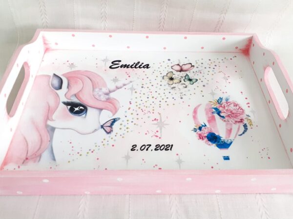 Tavita/set de mot fetita cu unicorn