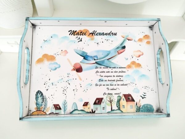 Tavita/set de mot baietel cu avion