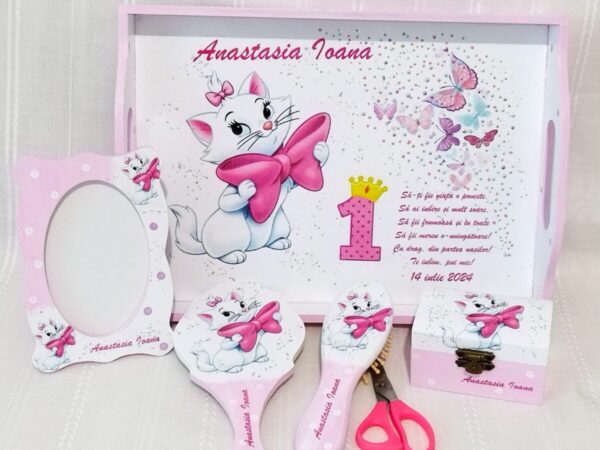 Tavita/set de mot fetita cu pisicuța Marie