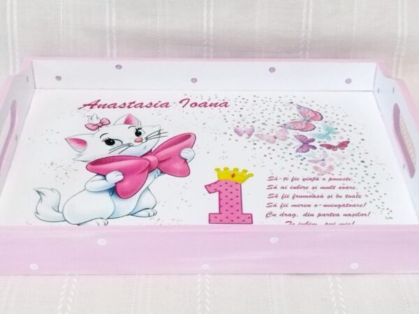 Tavita/set de mot fetita cu pisicuța Marie