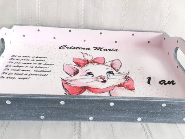 Tavita/set de mot fetita cu pisicuța Marie