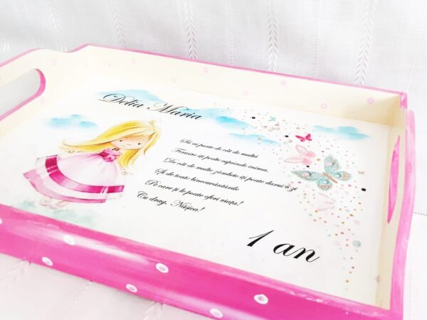 Tavita/set de mot fetita cu prințesa blondă