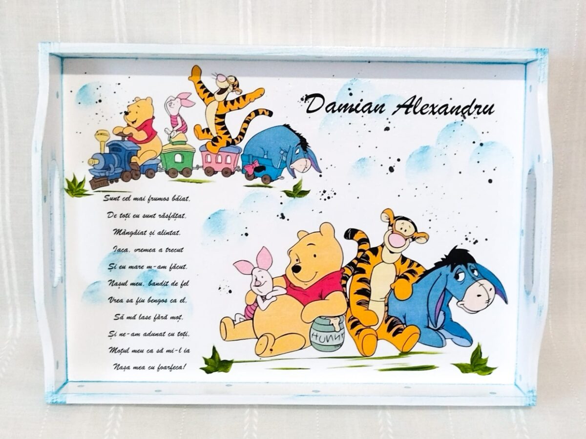 Tavita/set de mot baietel cu Pooh și prietenii săi - imagine 3