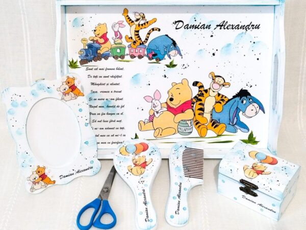 Tavita/set de mot baietel cu Pooh și prietenii săi