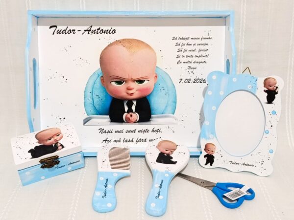 Tavita/set de mot baietel cu Baby Boss