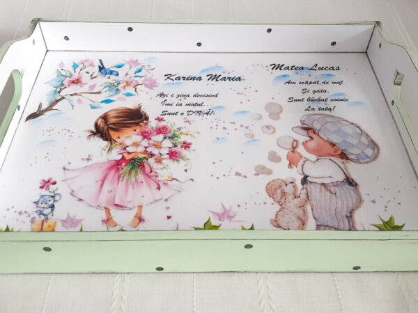 Tavita/set de mot pentru gemeni baietel și fetita