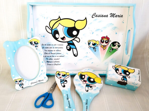 Tavita/set de mot pentru fetite gemene cu Powerpuff