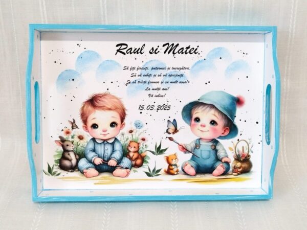 Tavita/set de mot pentru baietei gemeni